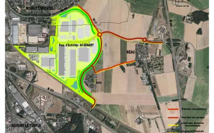 plan présentant les voiries à réaliser et aménager