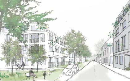 Perspective du renouvellement urbain de la future ZAC de Cesson Centre