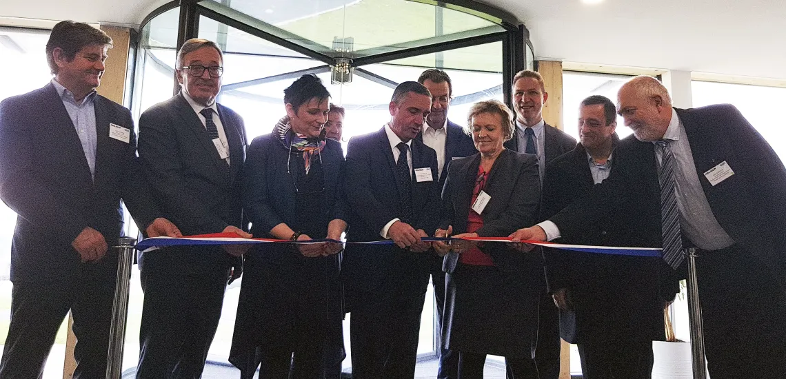 A.Ramillon DGA de l'Epa Sénart & Y.Michon DG Fr d'Assa Abloy inauguration-assa-abloy-epa-senart
